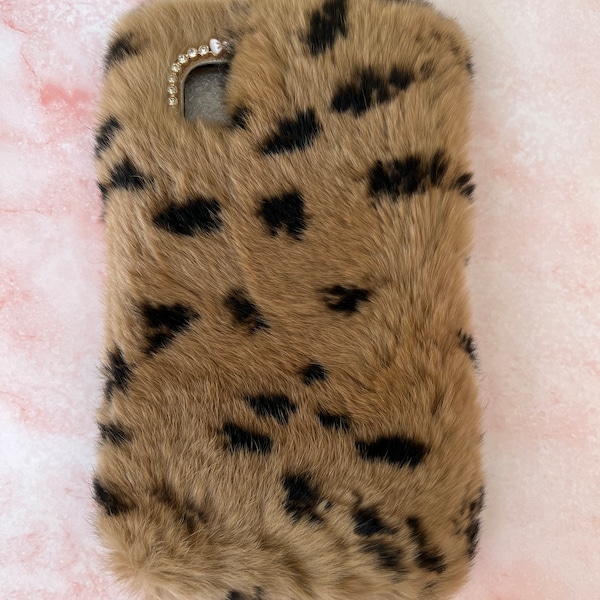 Fluffy Furry Case, For iPhone 11 Pro Max, Faux Fur Plush Case Silicone Soft Diamond Protective Phone Case Fuzzy