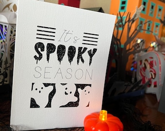 Halloween Card, Ghost Greeting Card, Spooky Season, Unique Halloween Card, Spooky Season Greeting Card, Handmade Halloween Card,