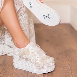 Wedding shoes for lace dress on sale