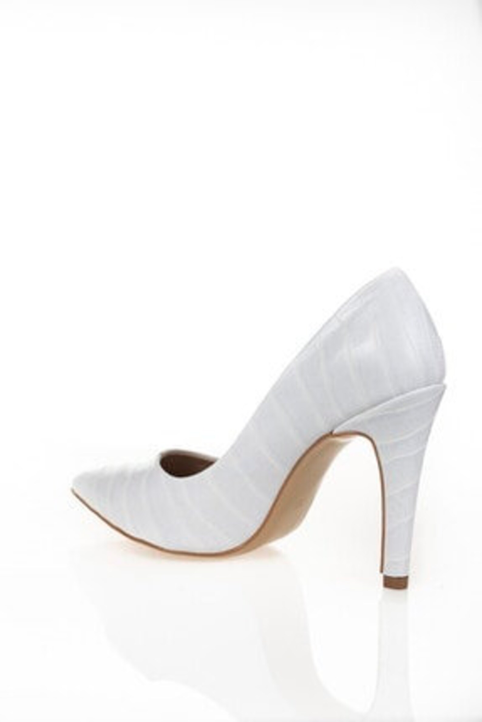 wide fit white stilettos
