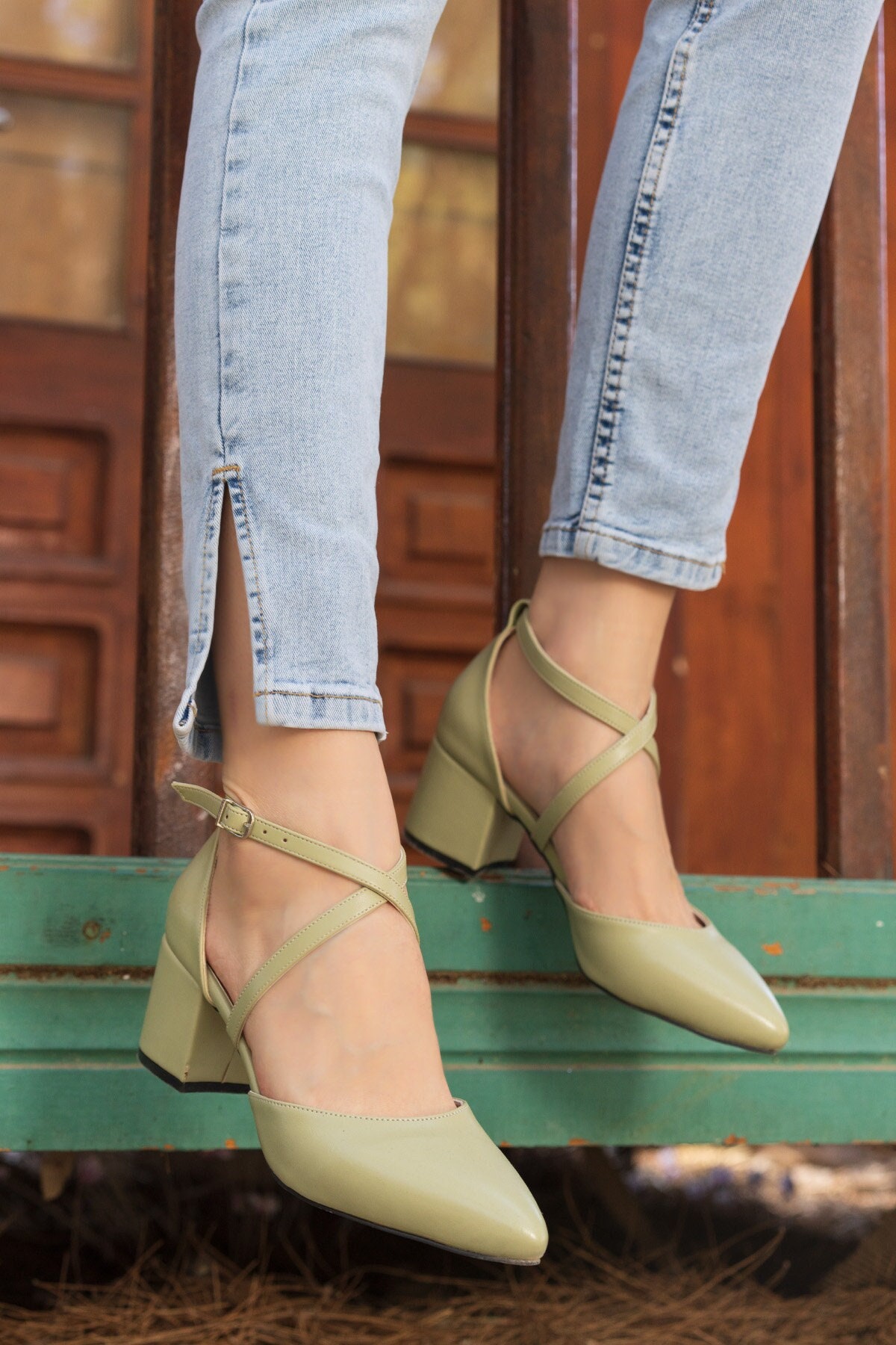 Public Desire Paradiso Olive Green Lace Up Stiletto Heels | Lyst UK