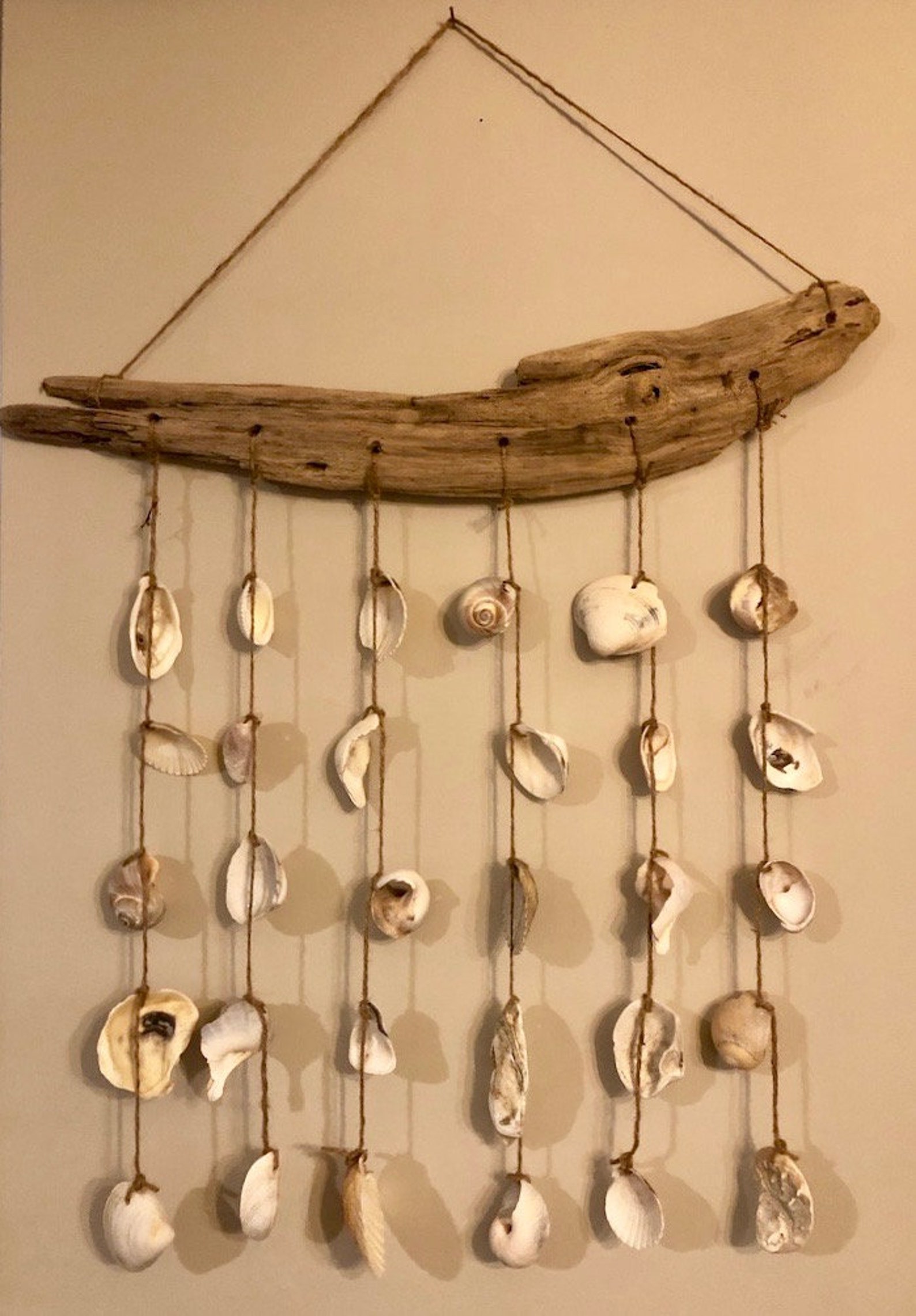 Driftwood Shell Wall Hanging Etsy