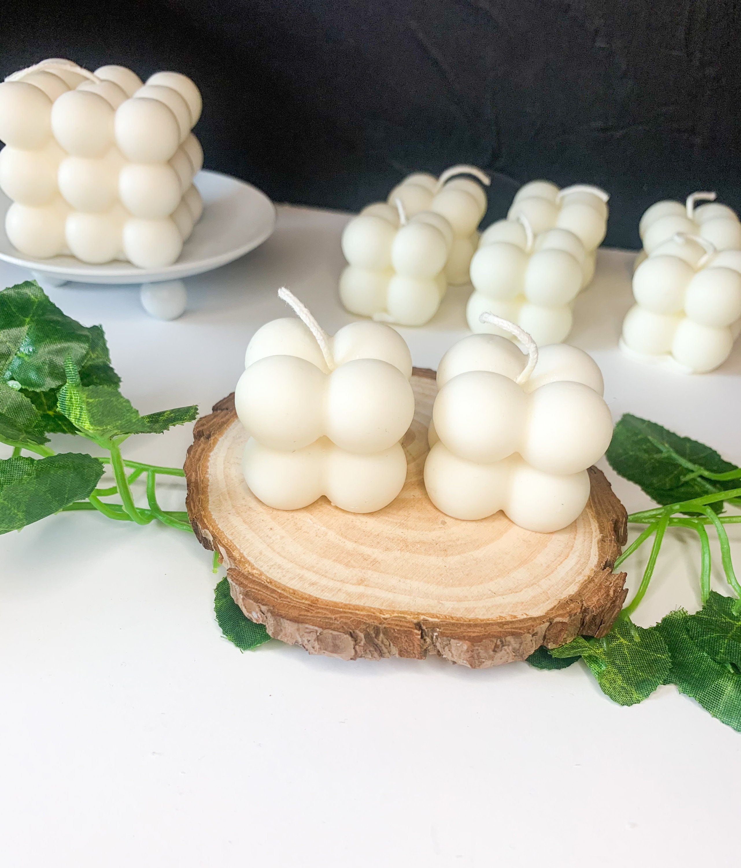 30er Set Duftkerzen Babyparty - Mini Sojawachs Kerzen Mit Geschenkkarten