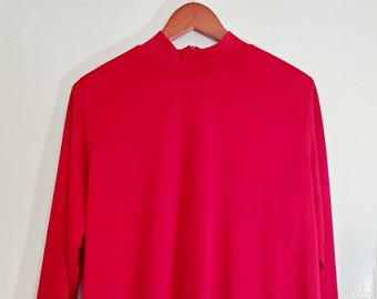 Red tunic symmetrical blouse