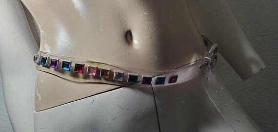 Multicolored 90s diamond stud belt - image 2