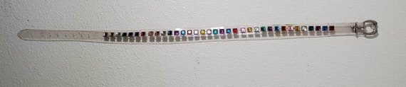 Multicolored 90s diamond stud belt - image 1