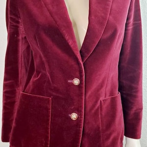 Merlot burgandy velour vintage blazer