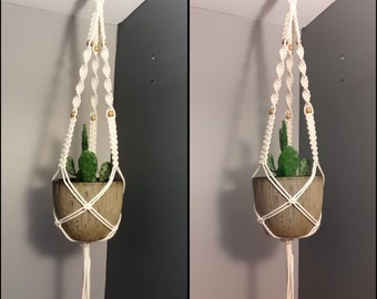 Macrame Plant Hanger Set, Boho Decor (30 inch)