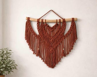 Tapiz de pared de macramé
