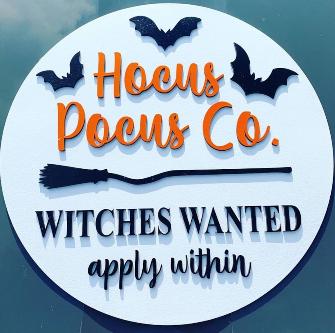Hocus Pocus Co Witches Wanted SVG Door Hanger File - Etsy