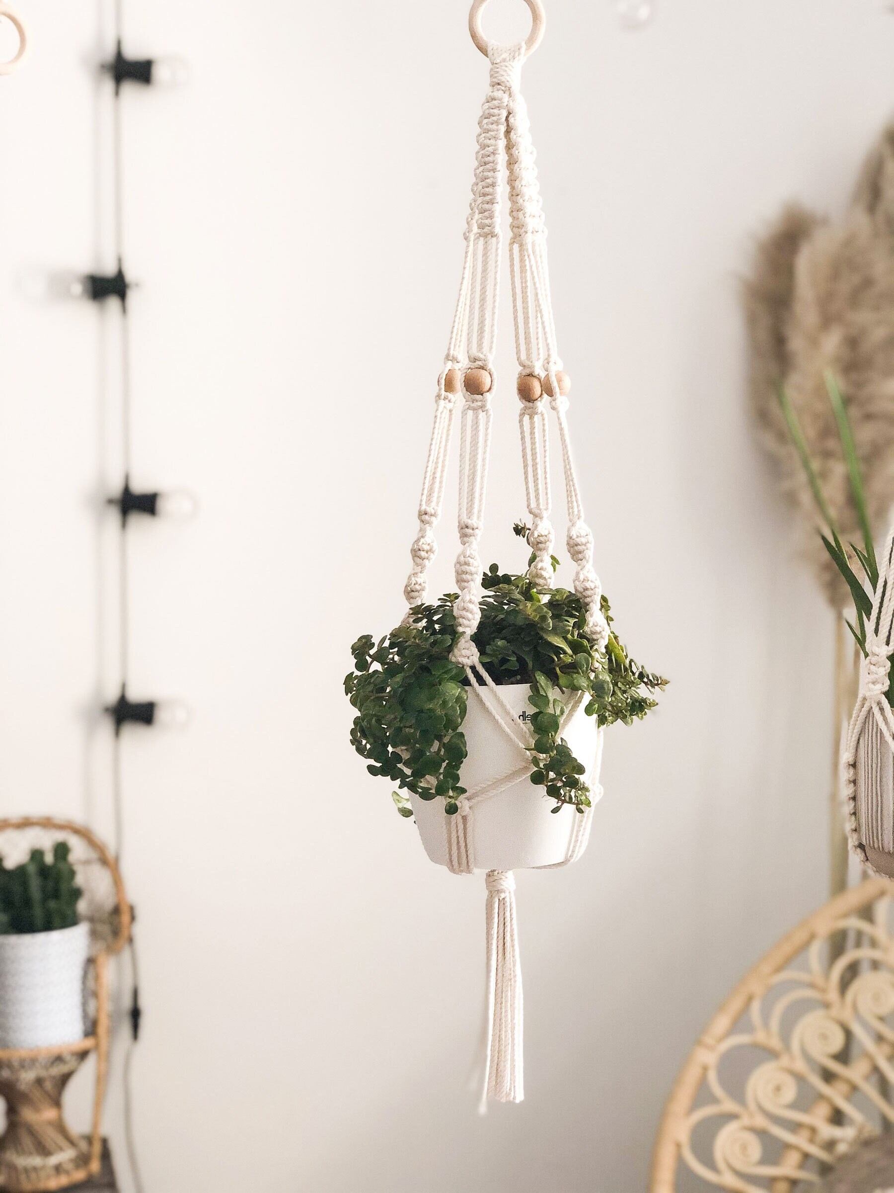 Suspensions Pour Plantes en Macramé | 3 Styles Rétro-Bohème/Décoration Bohème