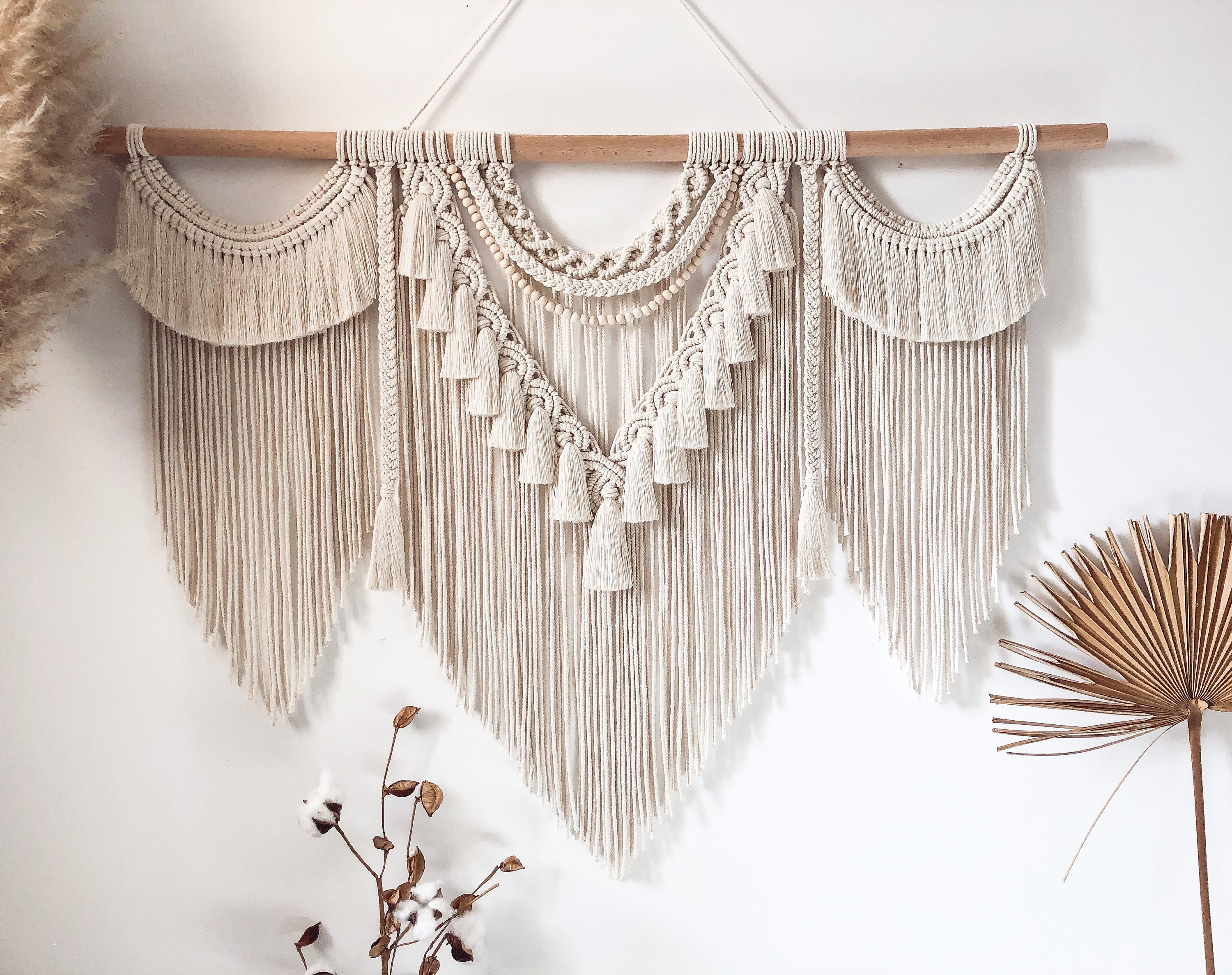 Tête de Lit en Macramé Sohoka/Grand Mural Bohème