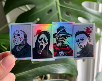 Vinyl Holographic Sticker | Halloween Characters | Holographic |