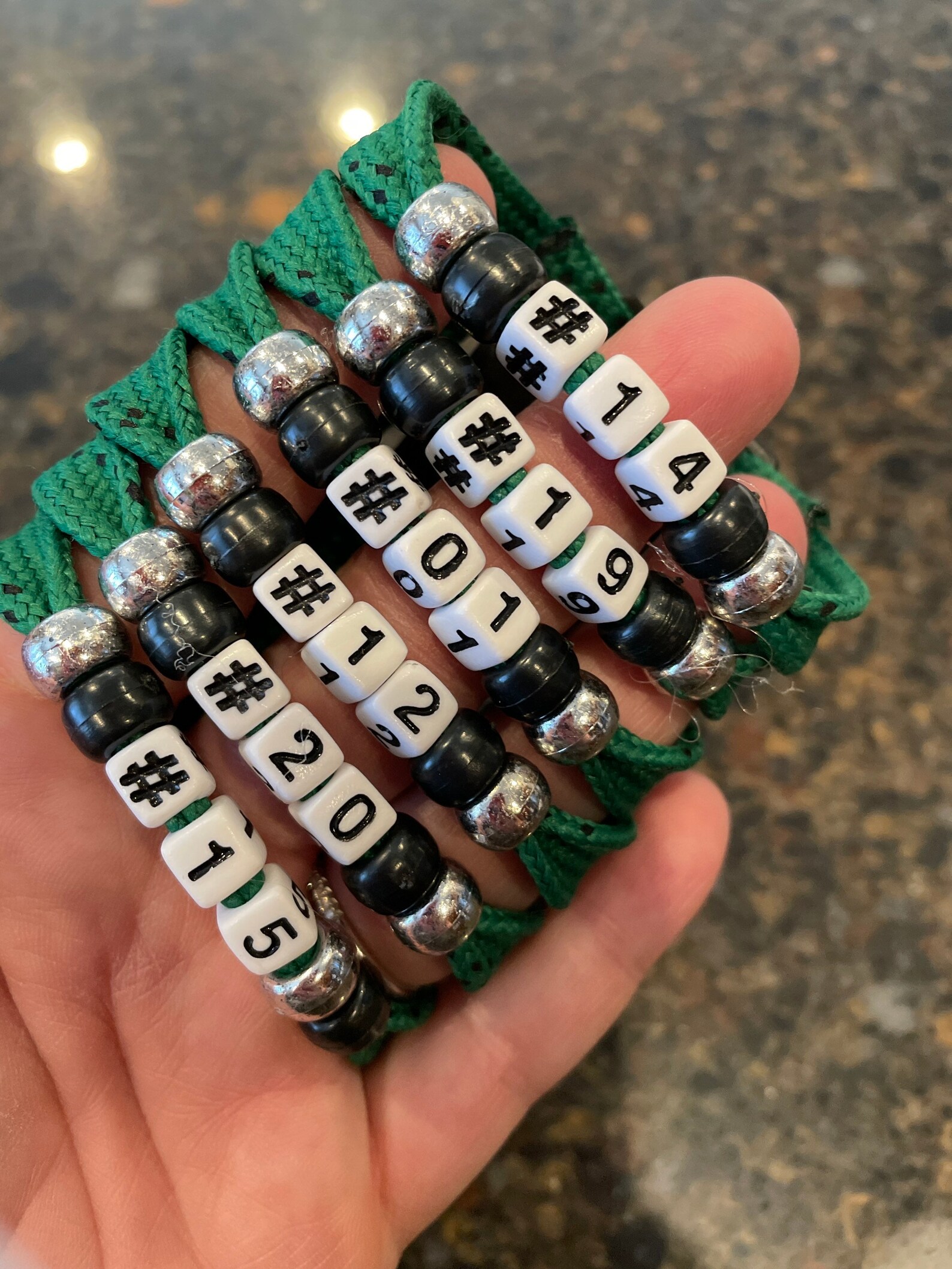 Set of 10 Custom Ice Hockey Skate Lace Bracelets. Etsy