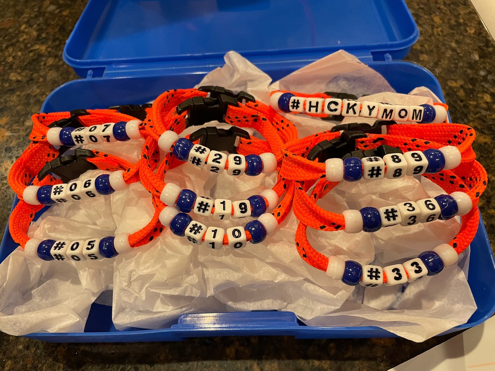 Set of 10 Custom Ice Hockey Skate Lace Bracelets. Etsy