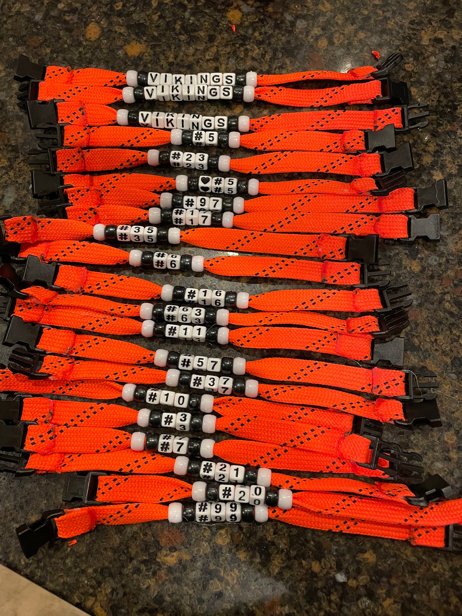 Set of 10 Custom Ice Hockey Skate Lace Bracelets. Etsy