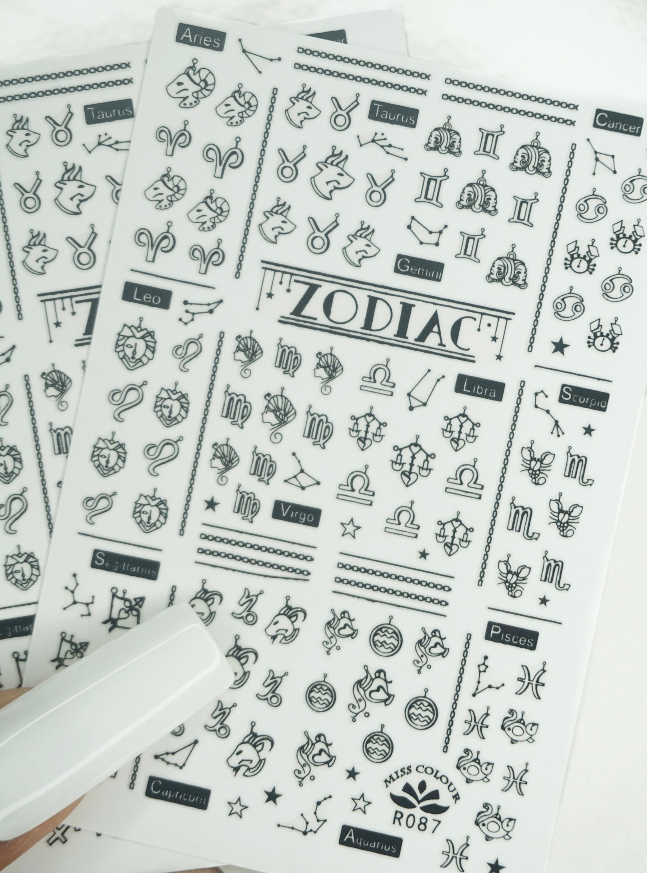 Zodiac Nail Decals Zodiac Signs Zodiac Nails Etsy