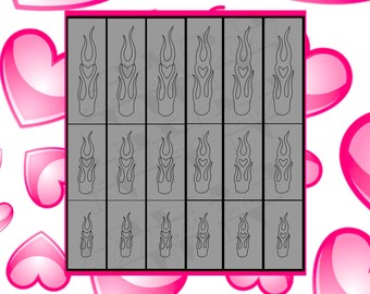 nail stencils 1 000 items etsy