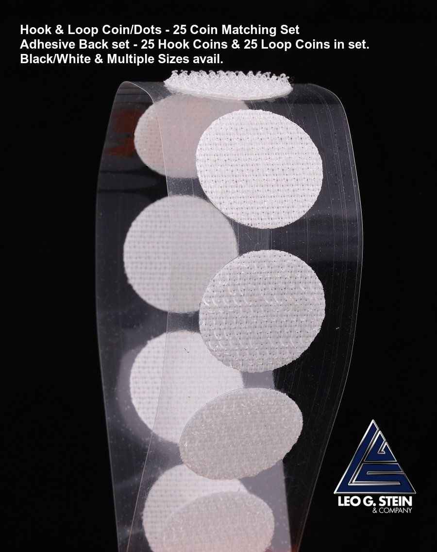 VELCRO Dots 13mm  Self Adhesive Coins (1,550 per roll)