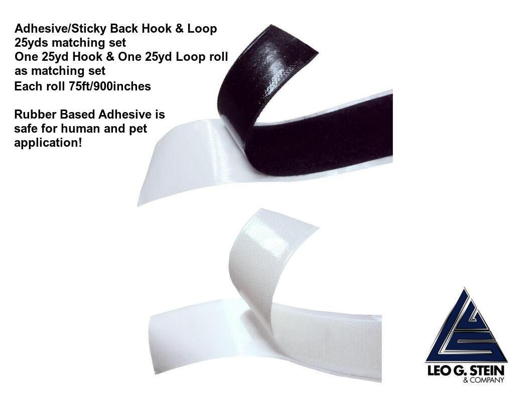 Gadget Beyond 4 Self Adhesive Hook and Loop 5 Foot Tape Fastener Sticky Back (Black) (4 inch by 5 Feet)