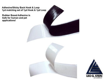 Adhesive/Sticky Back Hook & Loop - 1 yd Matching Set