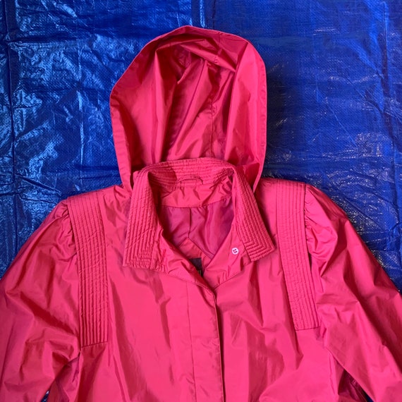 Vintage 1980s J.Gallery Red Coat Made in Hong Kon… - image 2