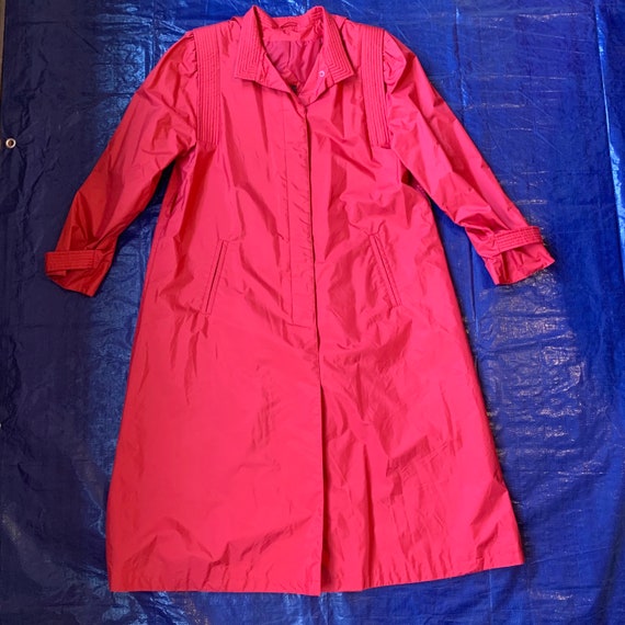 Vintage 1980s J.Gallery Red Coat Made in Hong Kon… - image 1