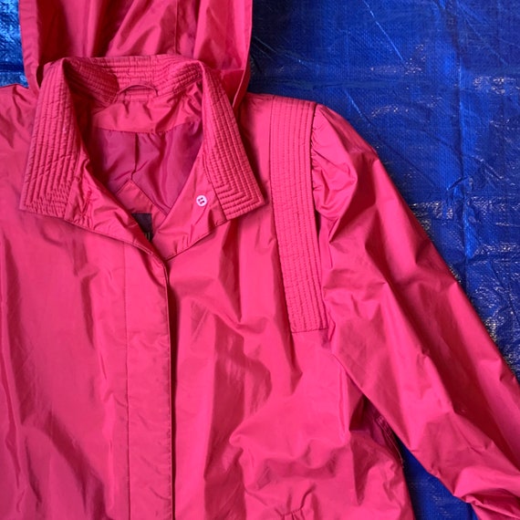 Vintage 1980s J.Gallery Red Coat Made in Hong Kon… - image 3