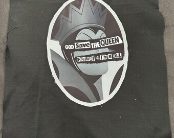 Punk Evil Queen Back Patch – DIY Sew-On Jacket Vest Patch