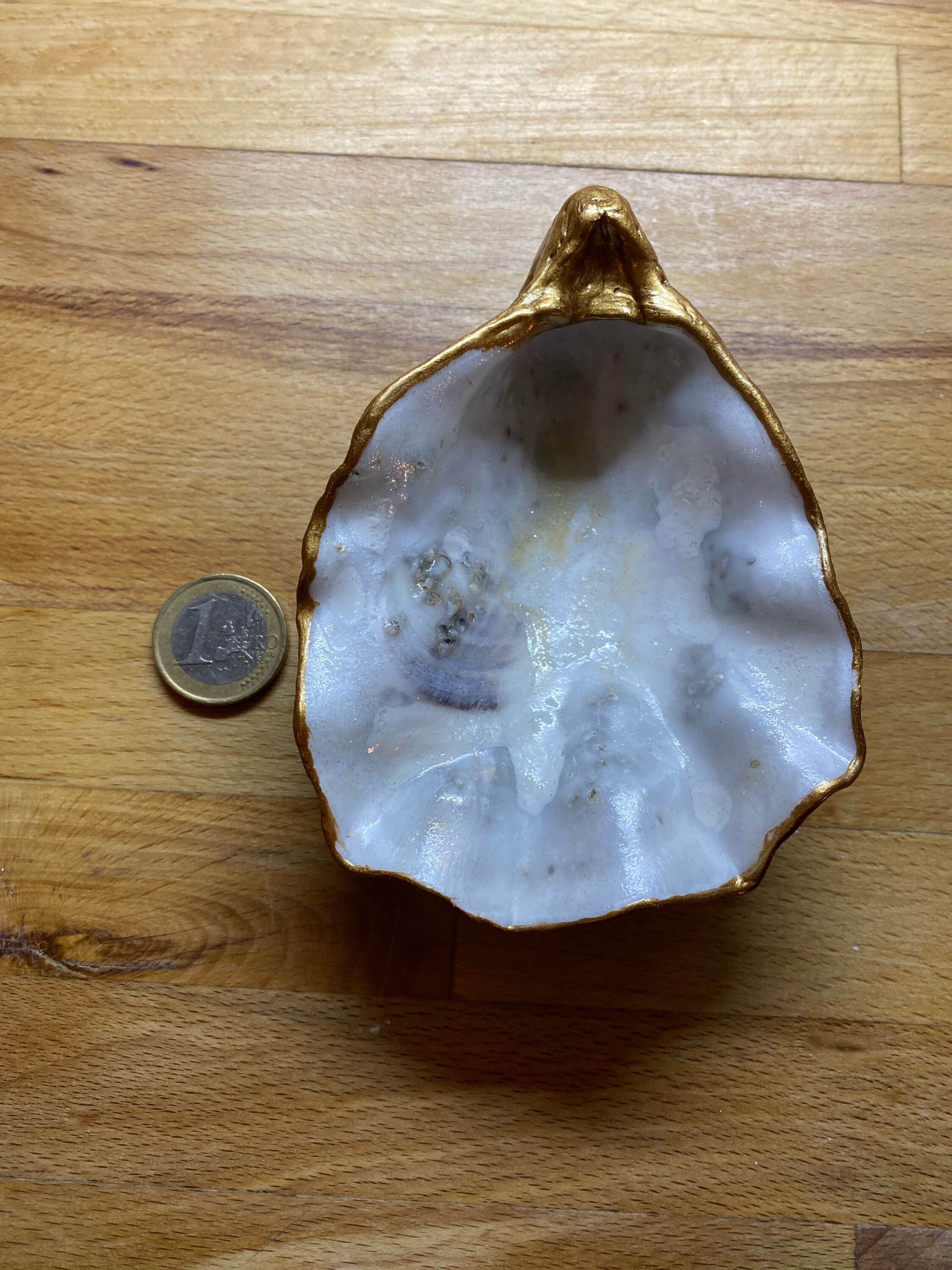 Oyster shell trinket dish LARGE Etsy