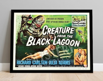 Creature from the Black Lagoon 1954 Vintage Horror Monster Movie Poster / Wall Decor Art Print #56