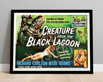 Creature from the Black Lagoon 1954 Vintage Horror Monster Movie Poster / Wall Decor Art Print