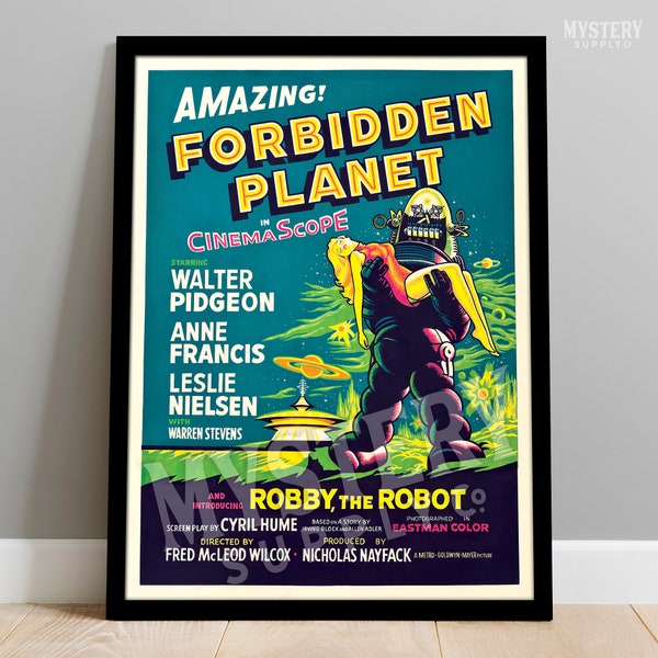 Forbidden Planet 1956 Vintage Science Fiction Space Robot Movie Poster / Wall Decor Art Print #55