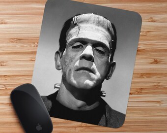 Frankenstein 1931 Vintage Horror Movie Monster Photo Mousepad / Office Decor / Desk Accessories / Horror Art