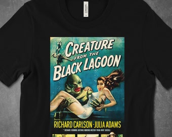 Creature from the Black Lagoon Horror Movie Men's Women's Unisex TShirt / Halloween Shirt / Horror Shirt / Horror Gifts