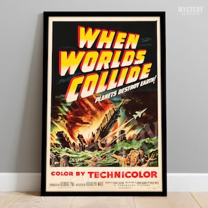 When Worlds Collide 1951 Vintage Science Fiction Movie Poster / Wall Decor Art Print / Sci-Fi Decor / Sci-Fi Poster / Sci-Fi Art
