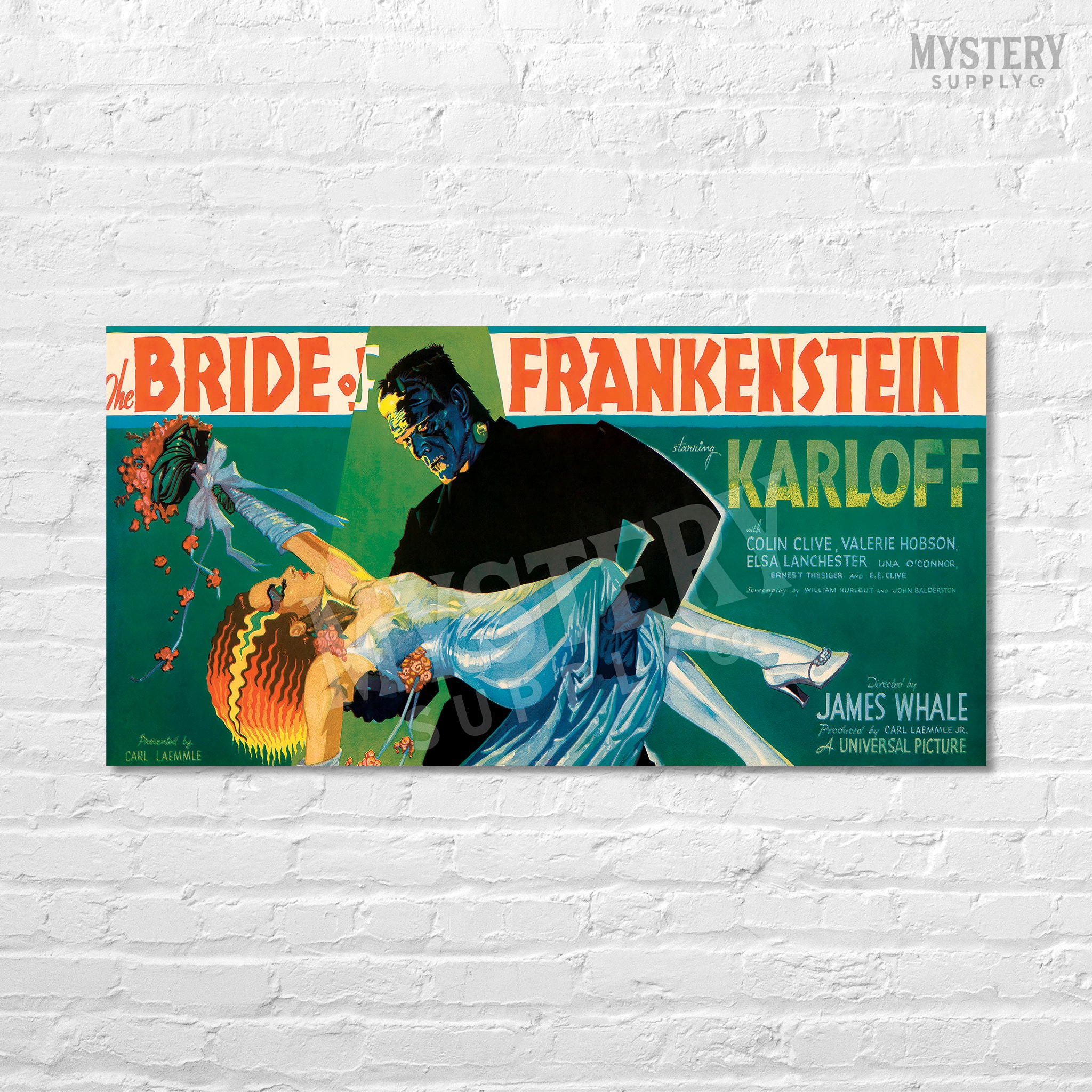 Bride of Frankenstein 1935 Vintage Promotional Illustration Horror ...