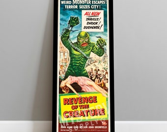 Revenge of the Creature 1955 Vintage Horror Black Lagoon Gill Man Monster Movie Poster / Wall Decor Art Print #106