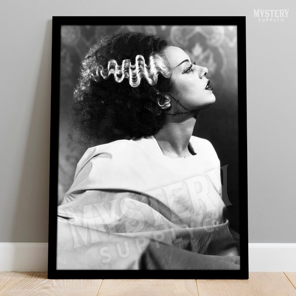 Bride of Frankenstein 1935 Horror Movie Photo Poster / Wall Decor Art Print / Halloween Decor / Horror Decor