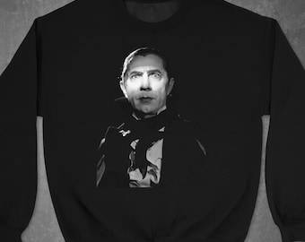 Dracula 1930s Mark of the Vampire Photo Men's Women's Unisex Crewneck Sweatshirt / Halloween Sweatshirt / Horror Sweatshirt / Horror Gift
