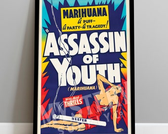 Assassin of Youth 1937 Vintage Marijuana Reefer Exploitation Movie Poster / Wall Decor Art Print #78