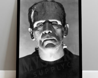 Frankenstein 1930s Vintage Horror Movie Monster Photo Poster / Wall Decor Art Print