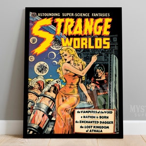 Strange Worlds #4 Vintage Science Fiction Comic Book Art Poster / Wall Decor Art Print #16