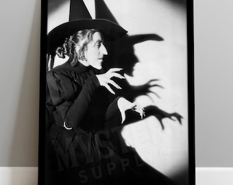 Wicked Witch of the West 1930s Vintage Wizard of Oz Movie Photo Poster / Wall Decor Art Print / Horror Decor / Halloween Decor #164