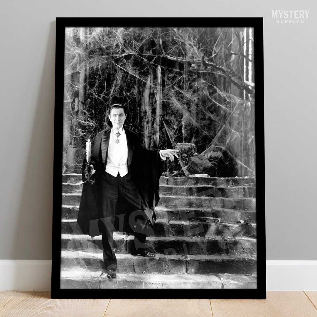 Dracula Vintage Vampire Horror Movie Candle Cobwebs Castle Steps Photo ...