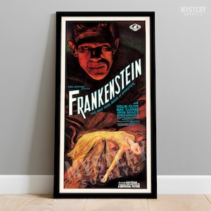 Frankenstein 1931 Vintage Horror Monster Movie Poster / Wall Decor Art Print / Horror Decor / Halloween Decor #35