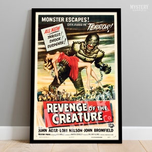 Revenge of the Creature 1955 Vintage Horror Black Lagoon Gill Man Monster Movie Poster / Wall Decor Art Print #104