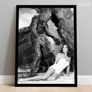 Creature From the Black Lagoon Vintage Horror Movie Swimsuit Photo Poster / Wall Decor Art Print / Horror Decor / Halloween Decor #154