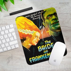 The Bride of Frankenstein 1935 Vintage Horror Monster Movie Mousepad ...