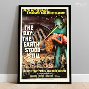 Le jour où la Terre s’est arrêtée 1951 vintage Science Fiction Alien Robot Film Affiche / Wall Decor Art Print #69